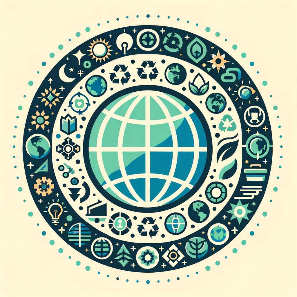 Das Globale Ressourcen-Logo:

Designkonzept: Eine stilvolle Weltkugel, umgeben von einem Zyklus aus verschiedenen Symbolen, die für Ressourcen, Energie und Recycling stehen. In der Mitte der Weltkugel befindet sich das „B“ von BasChenics, welches die globale Ausrichtung und den zentralen Stellenwert der Marke im globalen Kreislauf betont.
Farbschema: Blau- und Grüntöne, die für den Planeten Erde und die ökologische Verantwortung stehen, ergänzt durch warme Farbtöne, die Vielfalt und Inklusivität ausdrücken.
Einfachheit: Trotz seiner umfassenden Botschaft bleibt das Logo durch die Verwendung symmetrischer Formen und einer ausgewogenen Komposition leicht fassbar und wirkt über alle Anwendungen hinweg einheitlich.