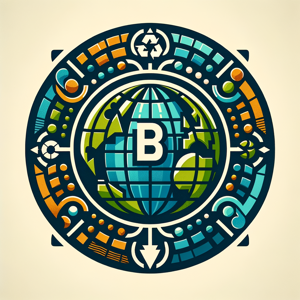 Das Globale Ressourcen-Logo:

Designkonzept: Eine stilvolle Weltkugel, umgeben von einem Zyklus aus verschiedenen Symbolen, die für Ressourcen, Energie und Recycling stehen. In der Mitte der Weltkugel befindet sich das „B“ von BasChenics, welches die globale Ausrichtung und den zentralen Stellenwert der Marke im globalen Kreislauf betont.
Farbschema: Blau- und Grüntöne, die für den Planeten Erde und die ökologische Verantwortung stehen, ergänzt durch warme Farbtöne, die Vielfalt und Inklusivität ausdrücken.
Einfachheit: Trotz seiner umfassenden Botschaft bleibt das Logo durch die Verwendung symmetrischer Formen und einer ausgewogenen Komposition leicht fassbar und wirkt über alle Anwendungen hinweg einheitlich.